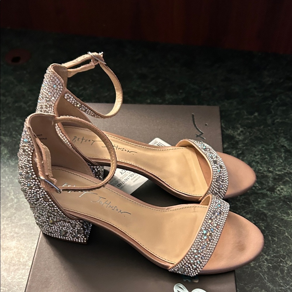 Betsey Johnson Pink Rhinestone Heels